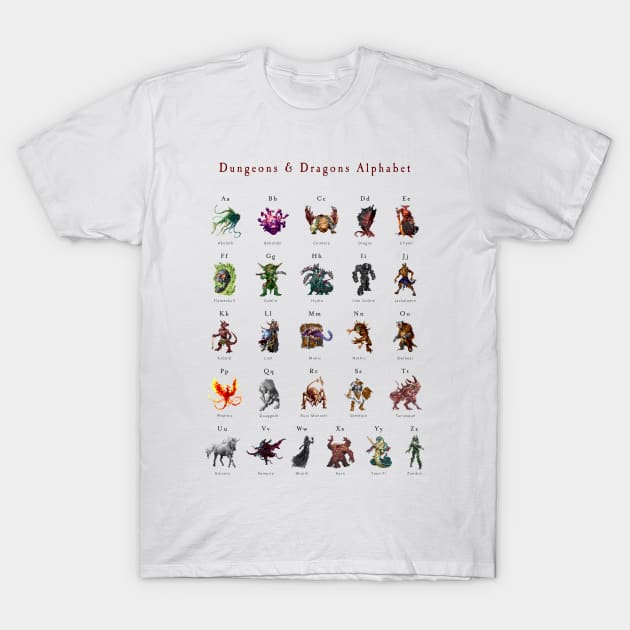 Monster Alphabet T-Shirt by ClarkStreetPress